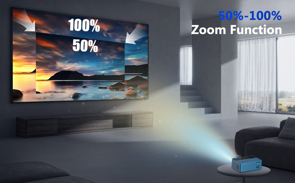 projector;mini projector;portable projector;projector with wifi and bluetooth;projector for bedroom