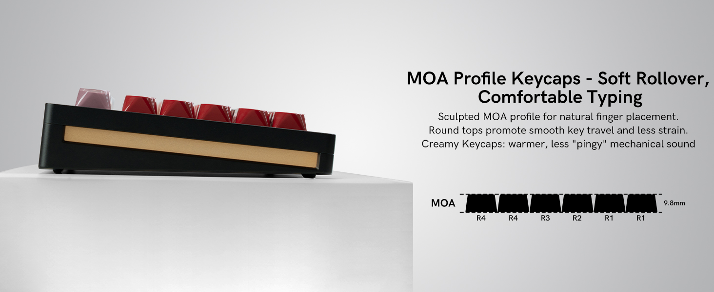 MOA Profile Keycaps - Soft Rollover,Comfortable Typing