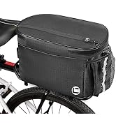 WOTOW Bike Insulated Rack Bag, 10 L Large Capacity Bicycle Trunk Cooler Bag with Double Zipper Si...