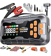 YaberAuto 16-in-1 Jump Starter with Air Compressor 8000A 160PSI Car Battery Jump Starter (All Gas...
