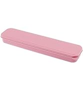 OriGlam 1pcs Reusable Utensils Wheat Straw Travel Cutlery Box, Portable Tableware Flatware Box fo...