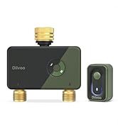 Diivoo Brass WiFi Sprinkler Timer 2 Zone, Smart Water Timer for Garden Hose Remote Control,Compat...