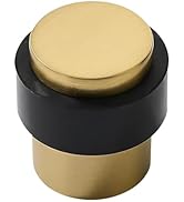 KHTUMEWARE 4 Pack 1-1/2 in Floor Door Stopper,Satin Brass Door Stop,Wall Protector Commercial Doo...