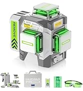HueparPro Laser Level 3 x 360 Self Leveling Green Beam Laser Tool, High Accuracy Professional 3D ...