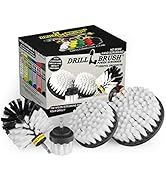 Interior Car Detailing Drill Brush Set - Soft Bristle Power Scrubber Attachments for Cleaning Car...