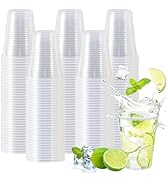 Clawsoff 12 oz Clear Plastic Cups 300 Pack, Disposable Cups,Party Drinking Cup, Cups for Party, G...