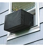 Window Air Conditioner Cover Outdoor, Luxiv Outside Window AC Unit Cover Black Dust-proof Waterpr...
