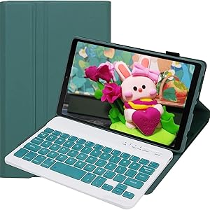Lrufodya Keyboard Case for Samsung Galaxy Tab A7 Lite 8.7" 2021, Candy Colors Deta010T227