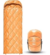 ECOOPRO Down Sleeping Bag, 32 Degree F 800 Fill Power Cold Weather Sleeping Bag - Ultralight Comp...