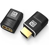 LUKFOCAB HDMI Coupler 2 Pack, 8K HDMI 2.1 Female to Female Adapter, HDMI Male to Female Extender ...
