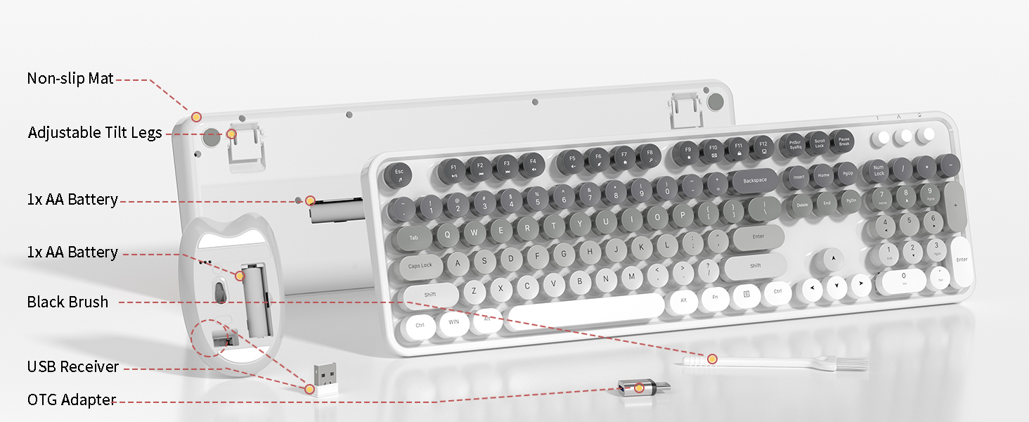 Wireless Keyboard Mouse Combo