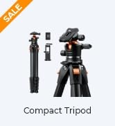 K&amp;F CONCEPT 63" Aluminum Travel Tripod for Camera/Phone, 2.6 lbs Compact Lightweight with Arca Ba...