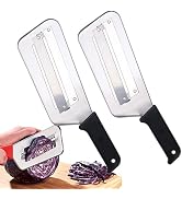 2 Pcs Cabbage Chopper Shredder - Stainless Steel Kitchen Knife for Slicing, Grating &amp; Shredding -...