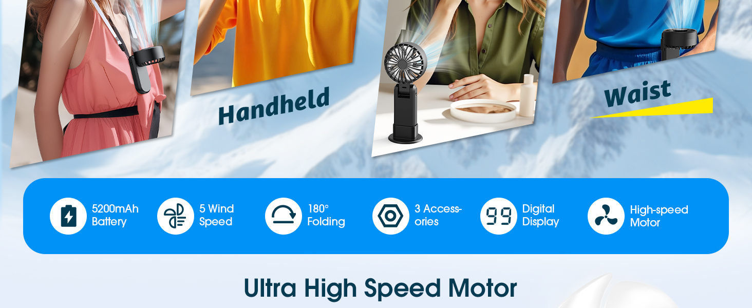 jisulife handheld mini fan