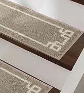 BEQHAUSE Stair Treads for Wooden Steps Non Slip Washable Carpet Stair Treads with Reusable Residu...