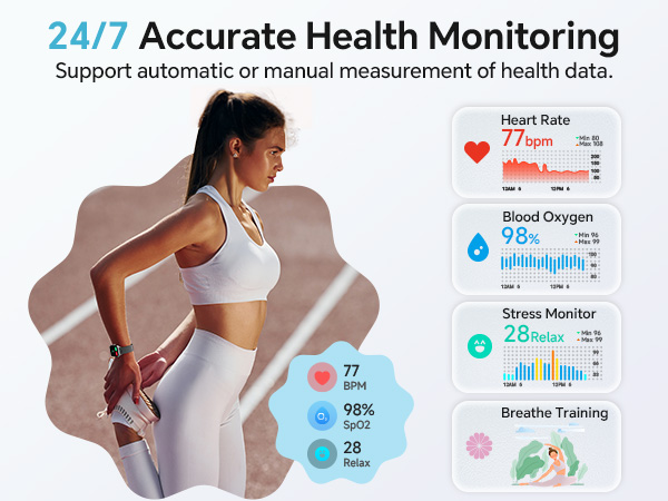 fitness watch with sleep and health tracker