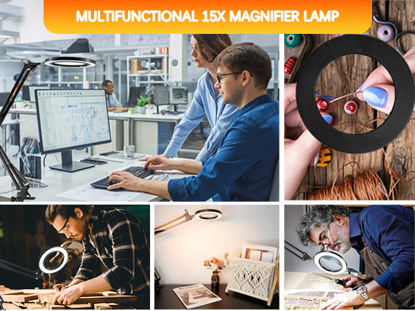 Desk lamp Magnifying lamp