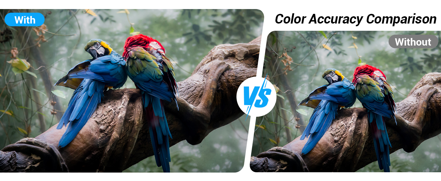 Bymeiaka UV filter removes color casts for natural reds, blues, greens.
