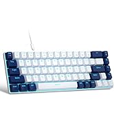 Portable 60% Mechanical Gaming Keyboard, MageGee MK-Box LED Backlit Compact 68 Keys Mini Wired Of...