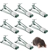 8 Pack Mole Gopher Traps Outdoor Use, Easy Set Metal Tactical Gopher Trap Reusable Works in Any W...