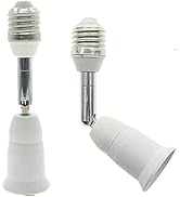Aukora E26 E27 Light Bulb Socket Extender, Bendable Medium Base Light Socket Converter for Motion...