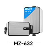 Plyee Audio 250W Outdoor Bluetooth Speakers, Wireless Sync Between Speakers, Powerful Bass, Wall ...