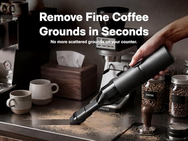 coffee station grounds vaccum air duster