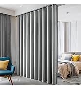 hoeflife Room Divider Curtains, Blackout Ceiling Track Curtains with Hook Sound Proof Floor Curta...