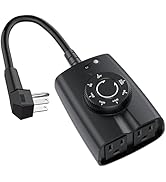 G-ELEK Outdoor Timer Outlet Waterproof, 24 Hour Outdoor Light Timer, Timers for Electrical Outlet...
