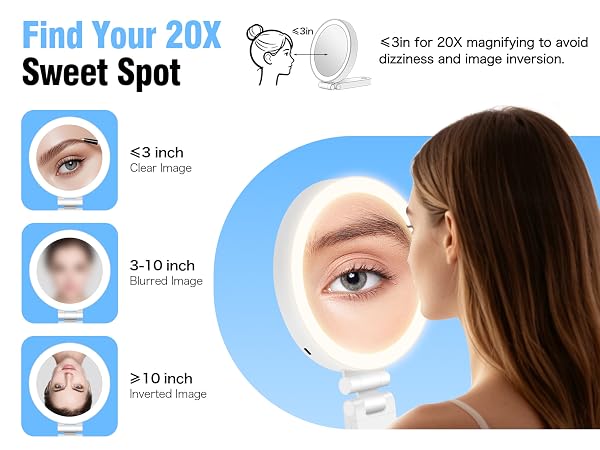 Magnifying Mirror with Lights