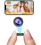 4K HD Mini Camera, HD Night Vision Home Nanny - Smallest WiFi Wireless Camera with Motion Detecti...