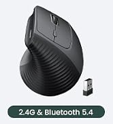 UGREEN 2.4G &amp; Bluetooth Mouse Wireless Vertical Ergonomic Mouse for Windows/Mac OS etc. 1000/1600...