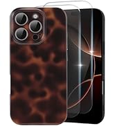 MYY Cute Phone Case for iPhone 16 Pro Case, [with 2X Screen Protector] Tortoise Shell Pattern Leo...