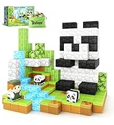 Magnetic Blocks-Build Mine Magnet World Panda Edition, Magnetic Tiles Building Blocks for Boys &amp; ...