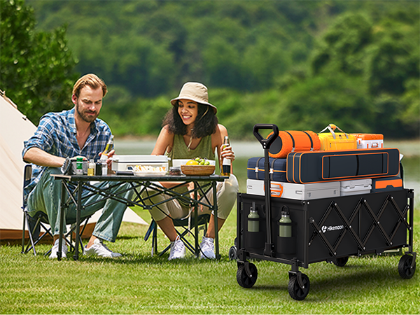 Hikemoon utility camping foldable wagon cart