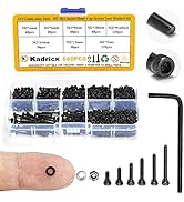 660 Pcs M2 Screw Assortment,M2*4mm/6mm/8mm/10mm/12mm/16mm,12.9 Grade Alloy Steel, Metric Hex Sock...