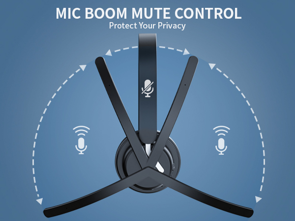 wireless headphones noise cancelling headphones for work wireless call center headset with mic