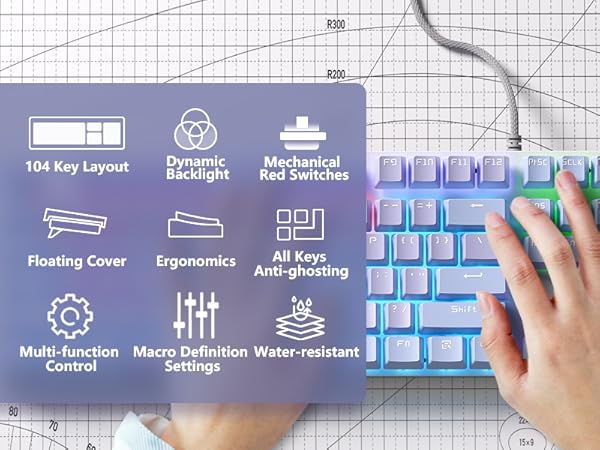 purple gaming keyboard