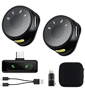 2 Pack Wireless Lavalier Lapel Microphone for iPhone iPad, Cordless Magnetic Clip-on Microphones,...