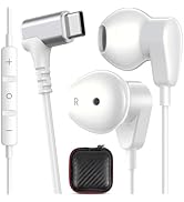 USB C Headphone Right Angle HiFi Ear Buds for Samsung S26 Ultra S25 FE A17 A16,Noise Isolation Ty...