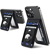 ExtreLife for Magsafe Wallet Stand with Airtag Holder, Strongest Magnetic Wallet for iPhone 16/15...