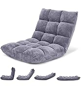Giantex Floor Chair with Back Support, Folding Sofa Chair with 14 Adjustable Position, Padded Sle...