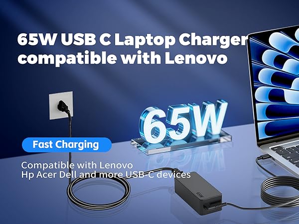 65WUSB cLaptop chargercompatible with Lenovo