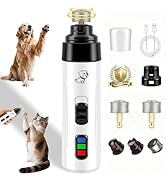 RGIMF Upgraded Quiet Dog Nail Grinder, Professional Cat &amp; Dog Nail Trimmers, 2-Speed Silent Pet N...