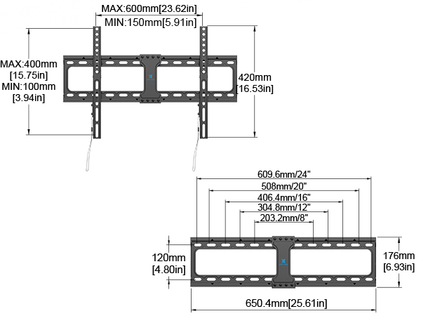 wall mount tv bracket 65 inch