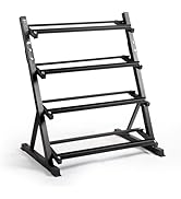 LIONSCOOL Adjustable 4-Tier Dumbbell Rack Stand - Heavy Duty 1000LBS Weight Storage for Dumbbells...