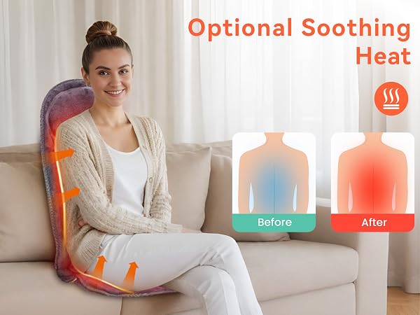 Snailax Back Massage Pad with Vibration Massage and Soothing Heat