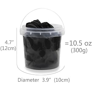 size and weight of clay