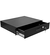 2U Rack Mount Drawer Server Cabinet Case for 19 Inch AV/Network/DJ Equipment Lockable Deep Drawer...