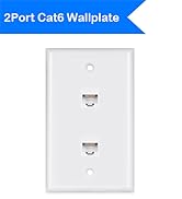 2port ethernet wallplate cat6